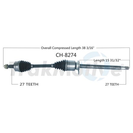 Surtrack Axle Cv Axle Shaft, Ch-8274 CH-8274